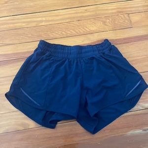 Lululemon hottie hot shorts, navy blue, size 4, 4 inch